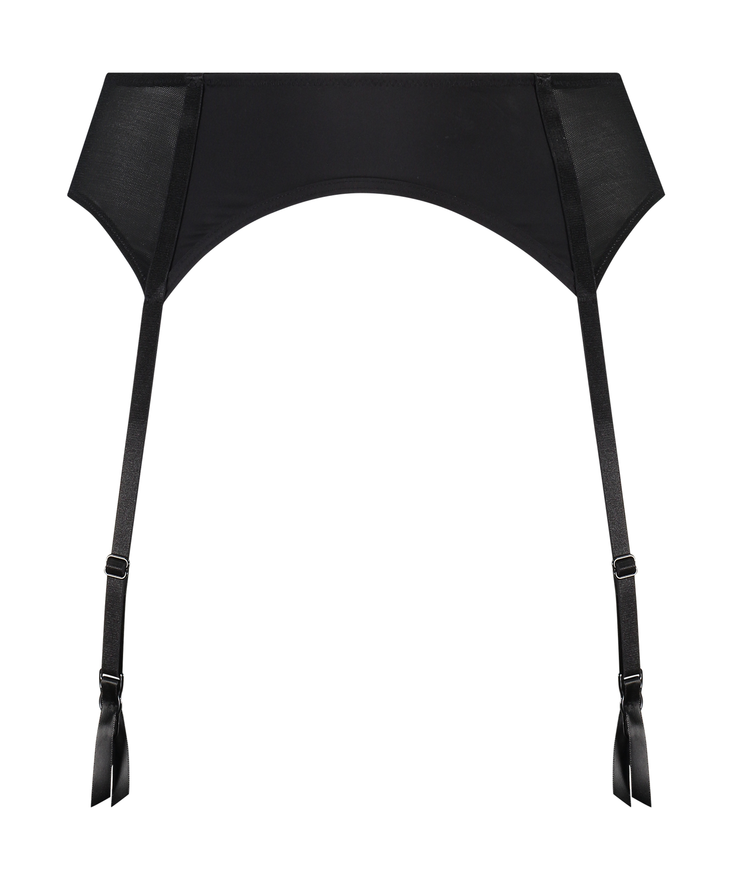 Porte-jarretelles Micro Mesh, Noir, main