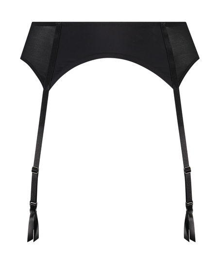 Porte-jarretelles Micro Mesh, Noir