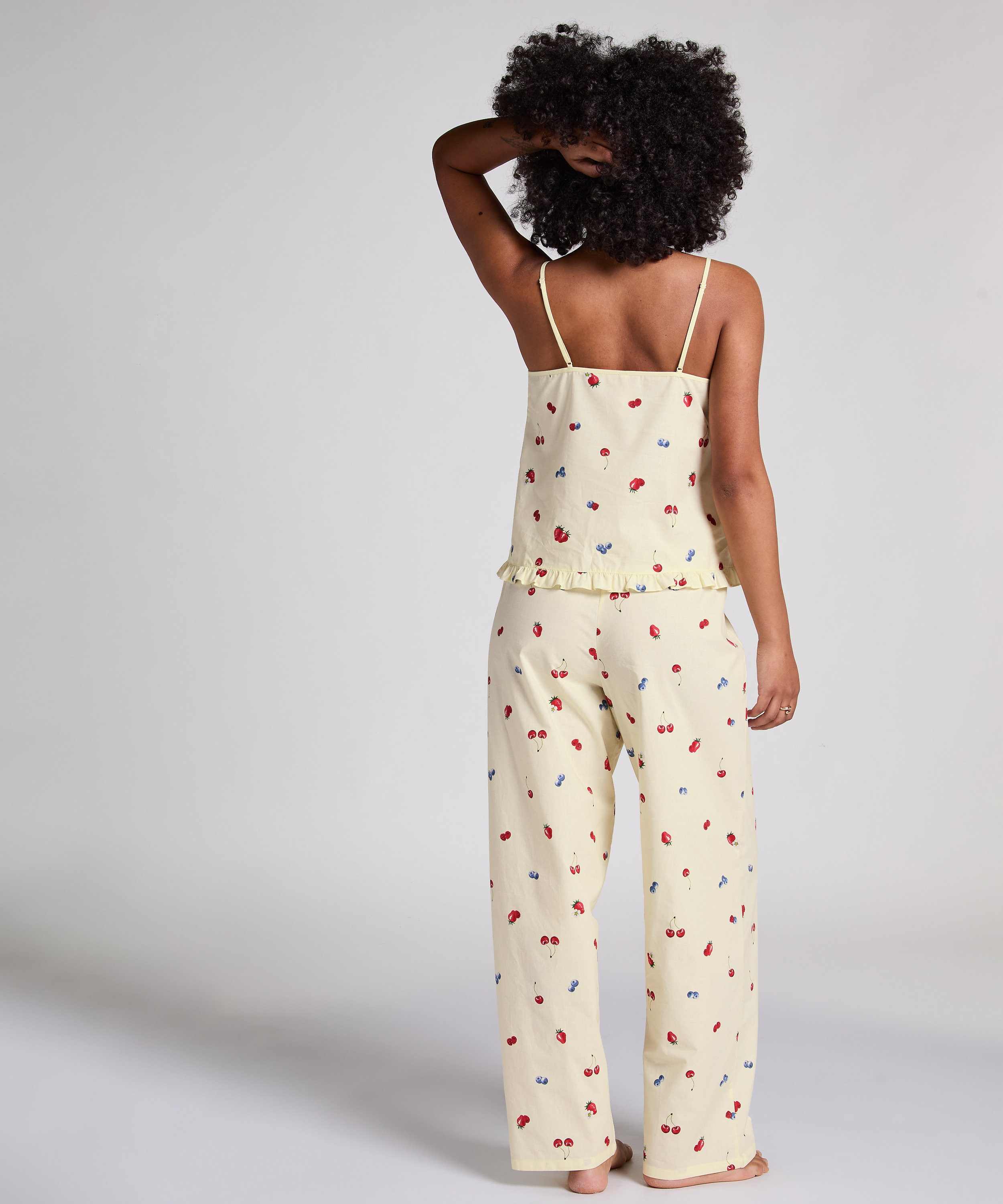 Pantalon tiss&eacute;, Jaune, main