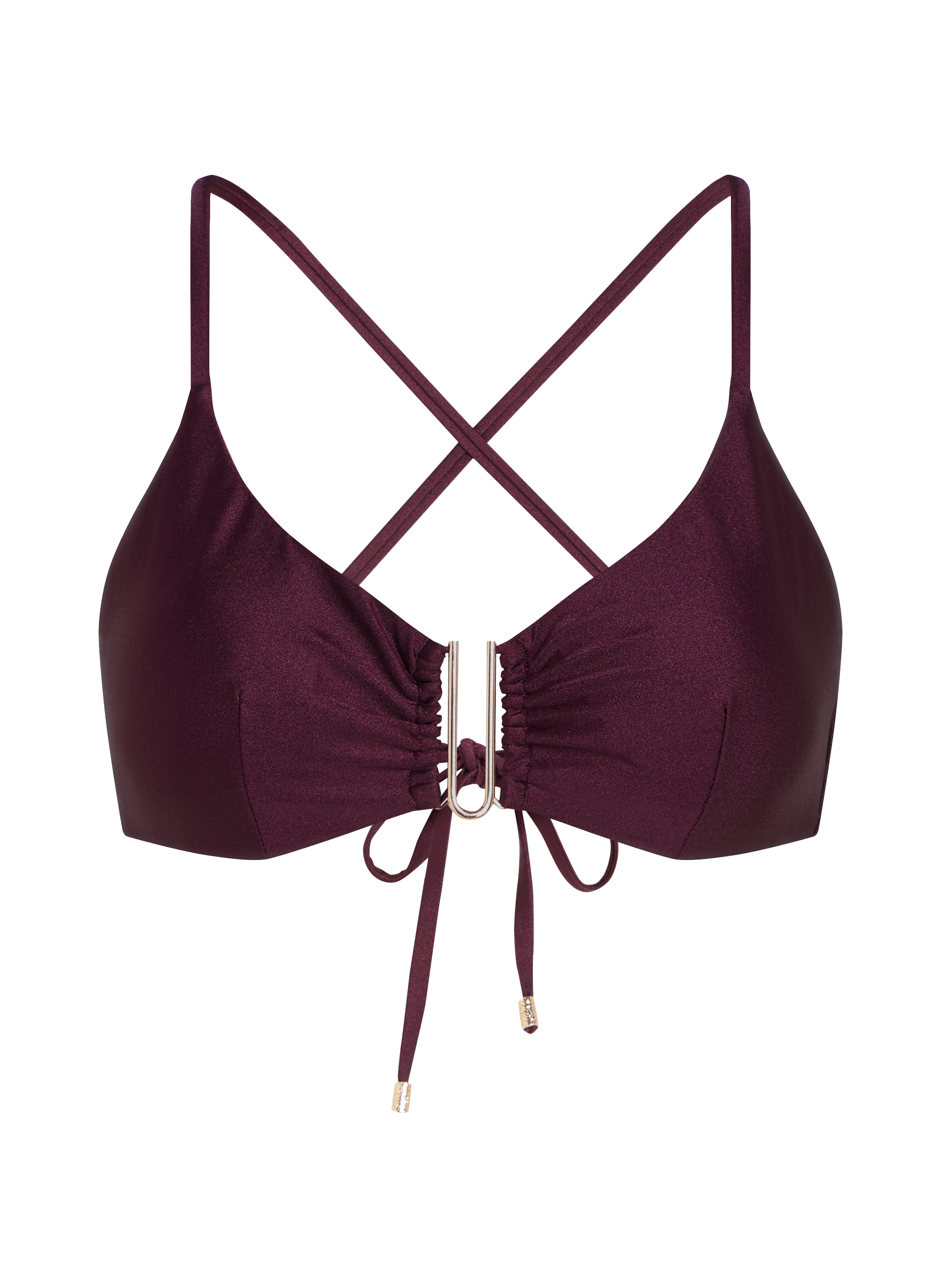 Haut de bikini court Costa, Violet, main