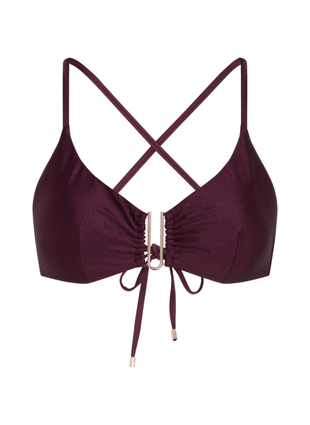 Haut de bikini court Costa, Violet
