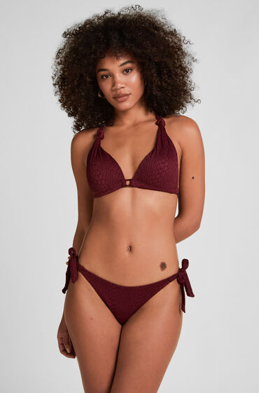 Hunkemöller Bas de Bikini Taille Haute Gainant Aruba Violet