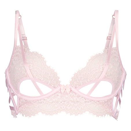 Soutien-gorge à armatures non-préformé longline Eve, Rose