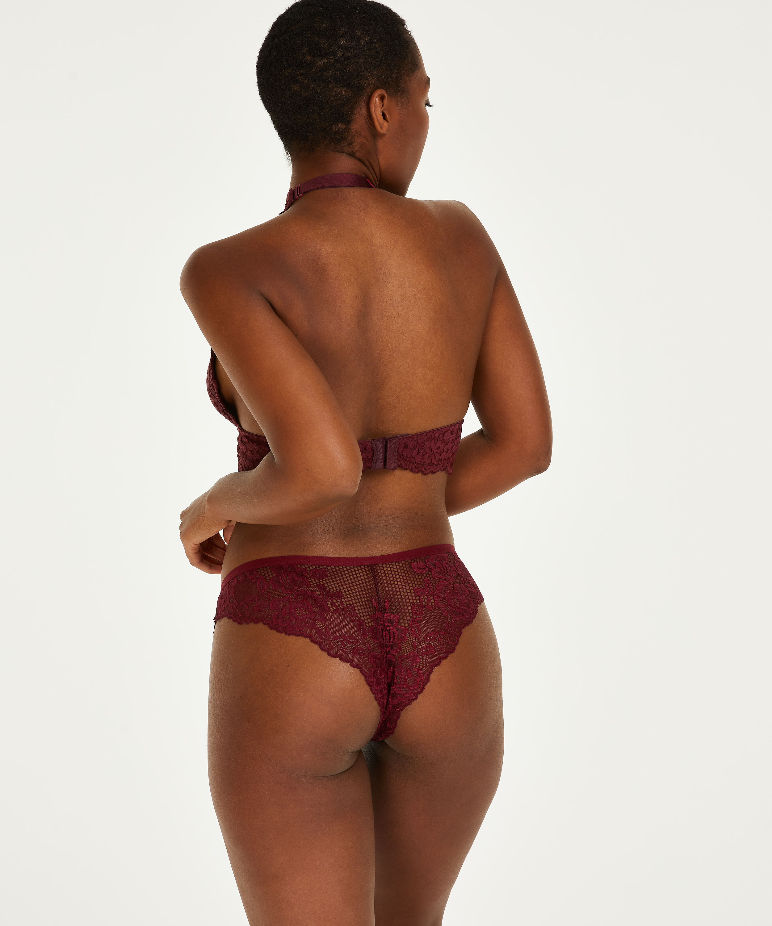 Slip brésilien Bianca, Rouge, main