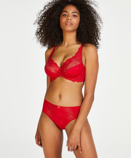 Slip taille haute Diva, Rouge