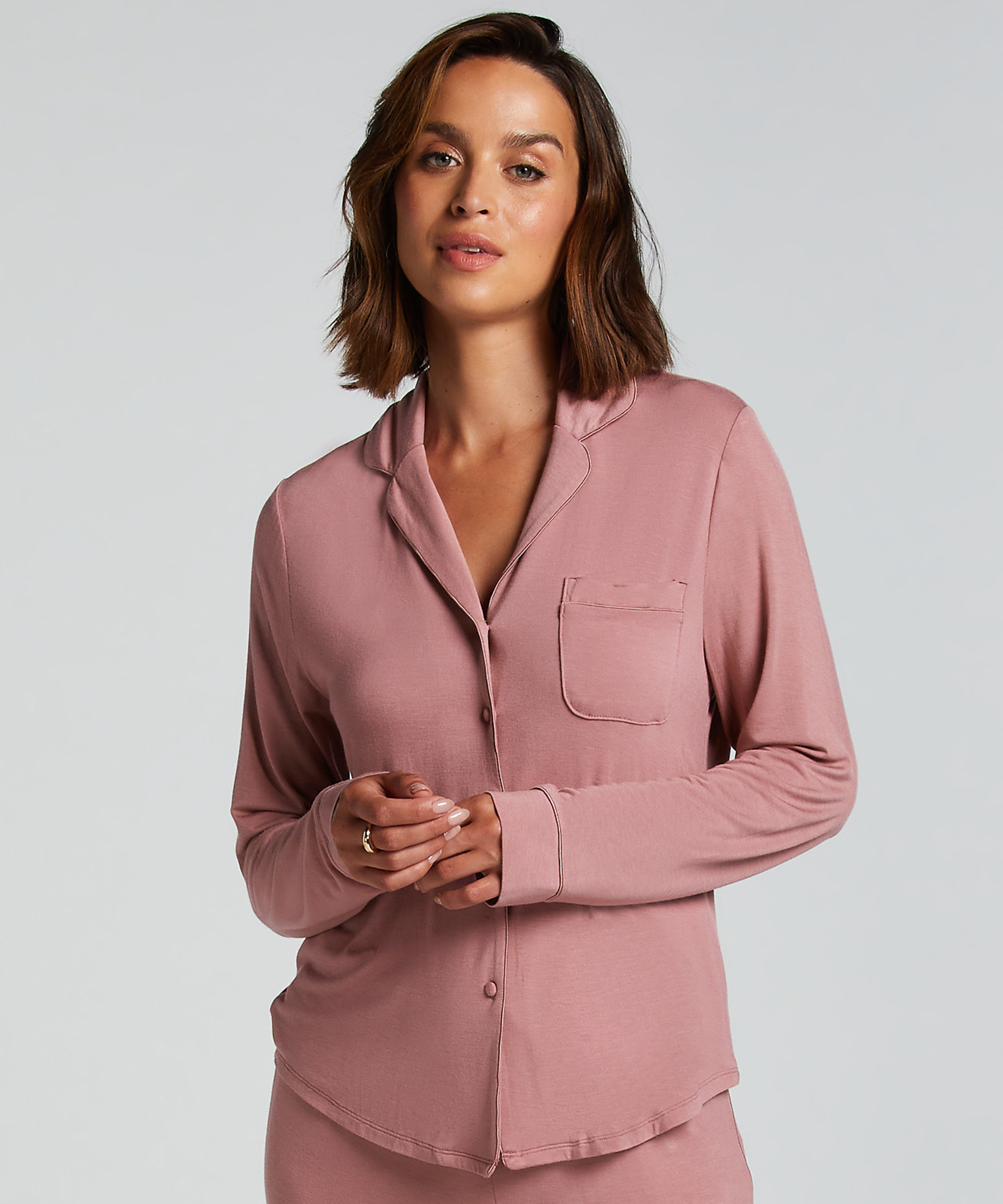 Veste à manches longues en jersey Essential, Rose, main