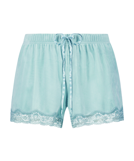 Short velours dentelle, Vert