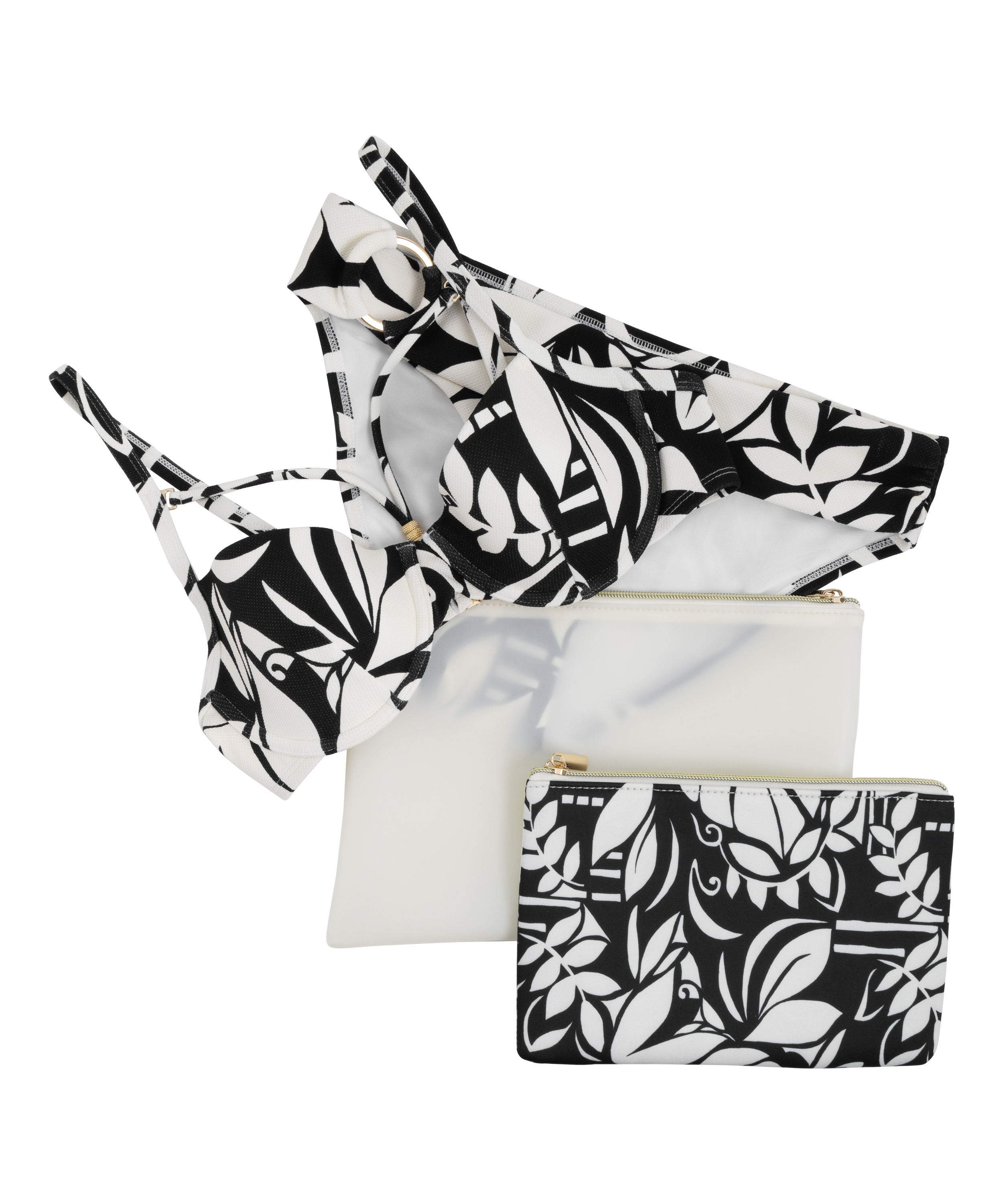 Pochette pour bikinis, Noir, main