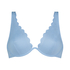 Haut de bikini à armatures non rembourré Scallop, Bleu