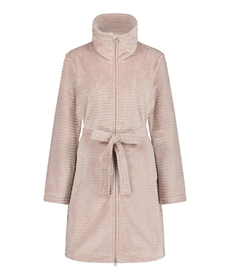 Peignoir Zip Fleece, Rose