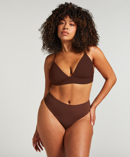 Triangle Brassière Smooth, Marron