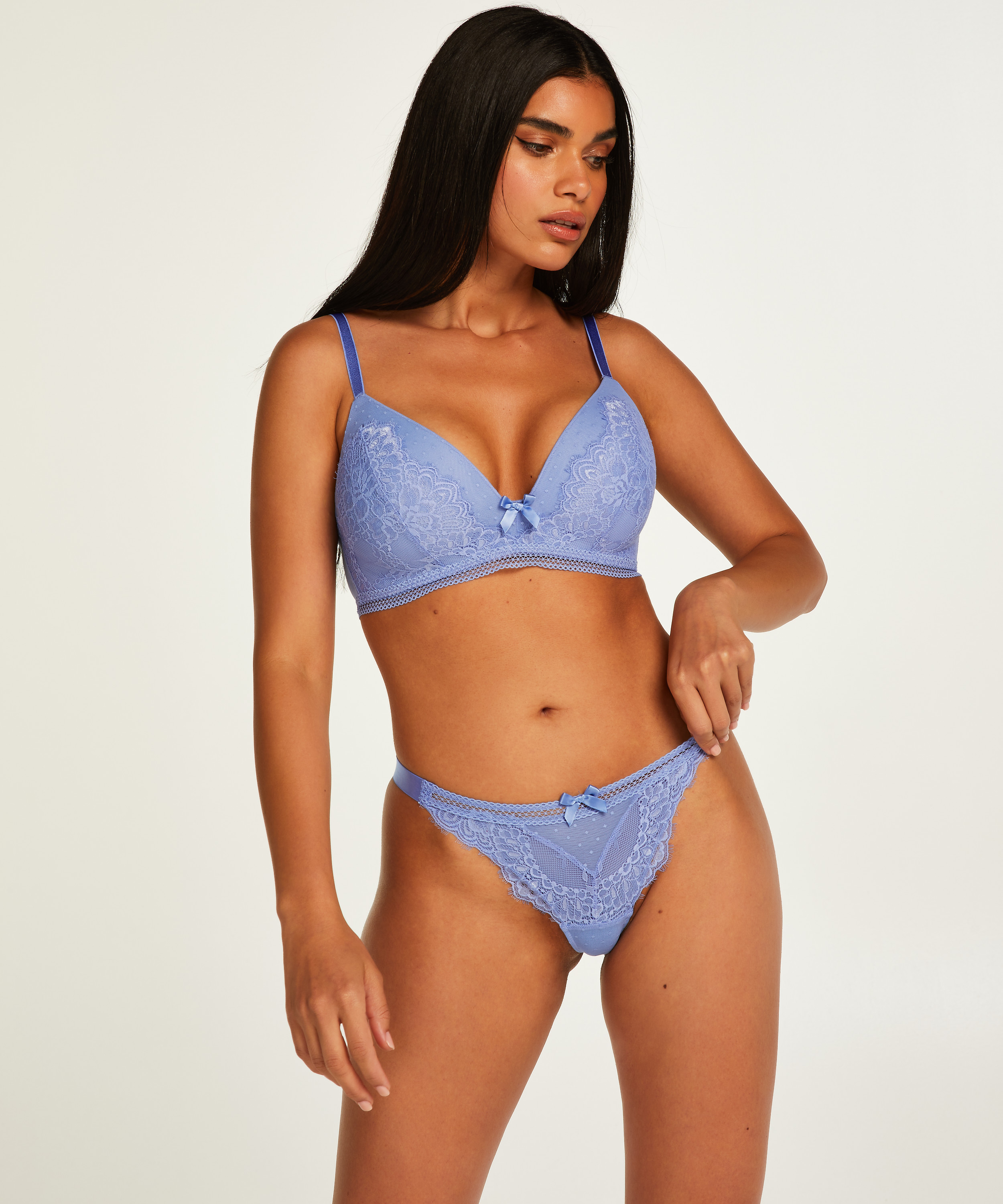 Soutien-gorge sans armatures préformé Bessie, Bleu, main