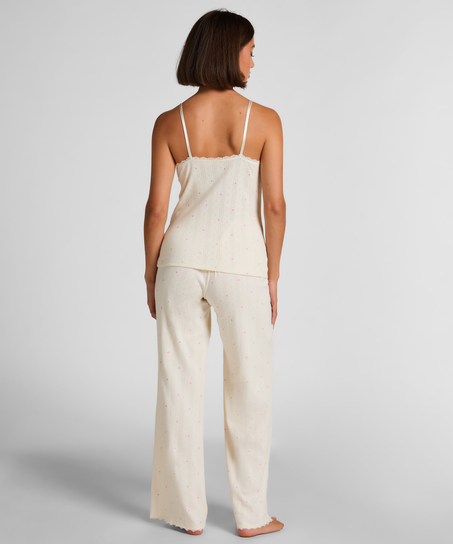 Pantalon en pointelle, Blanc