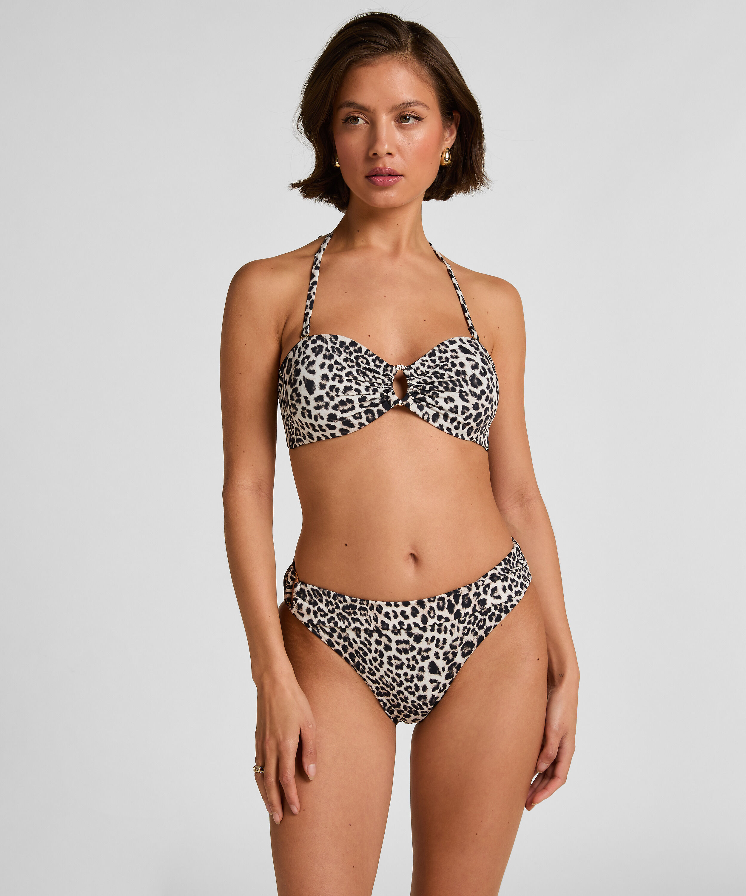 Bas de Bikini Leopard, Noir Bas de Bikini Leopard, Noir