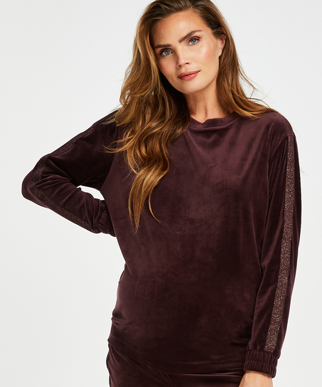 Top de grossesse en velours Shimmer, Violet