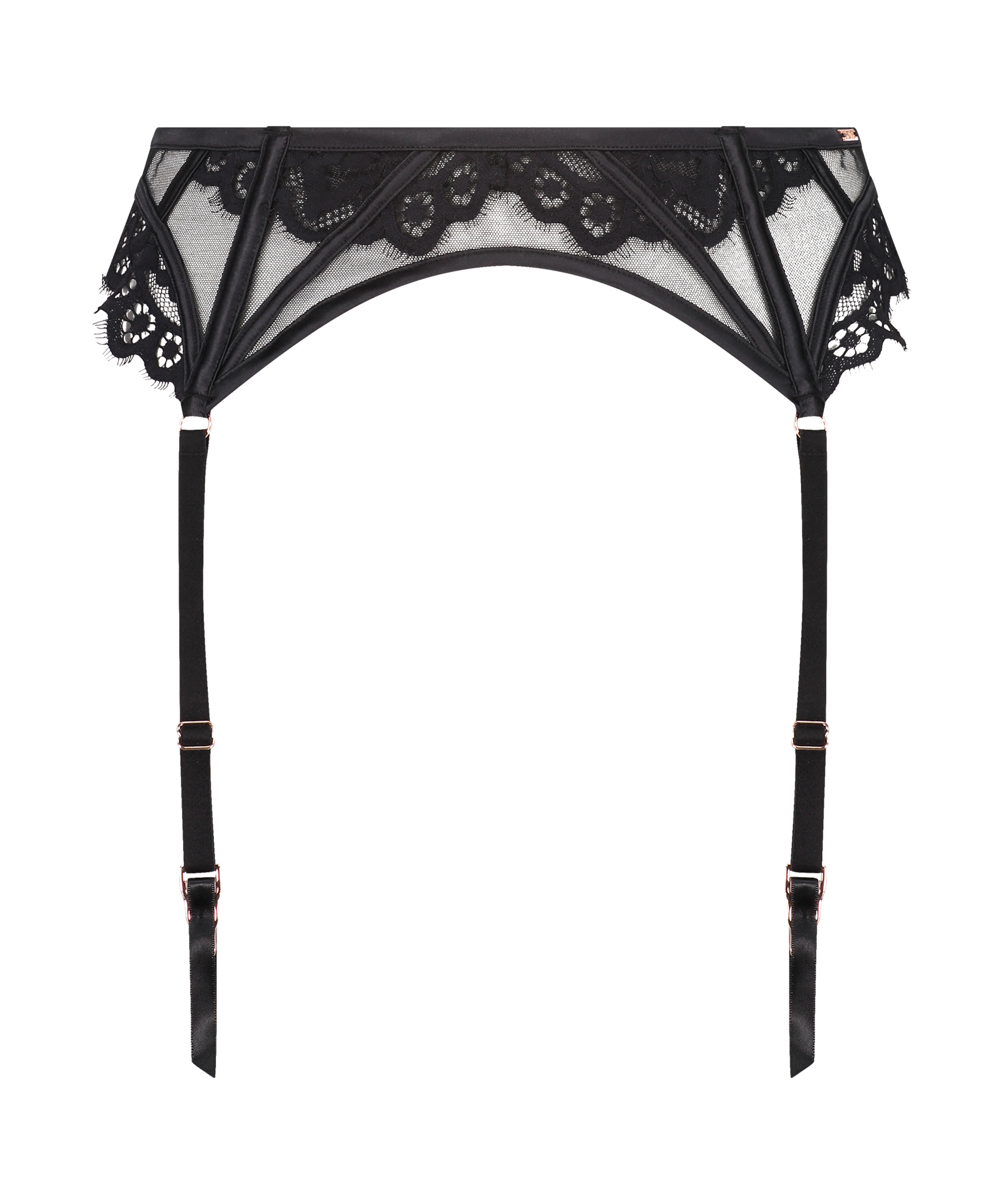 Porte-jarretelles Jacqueline, Noir, main