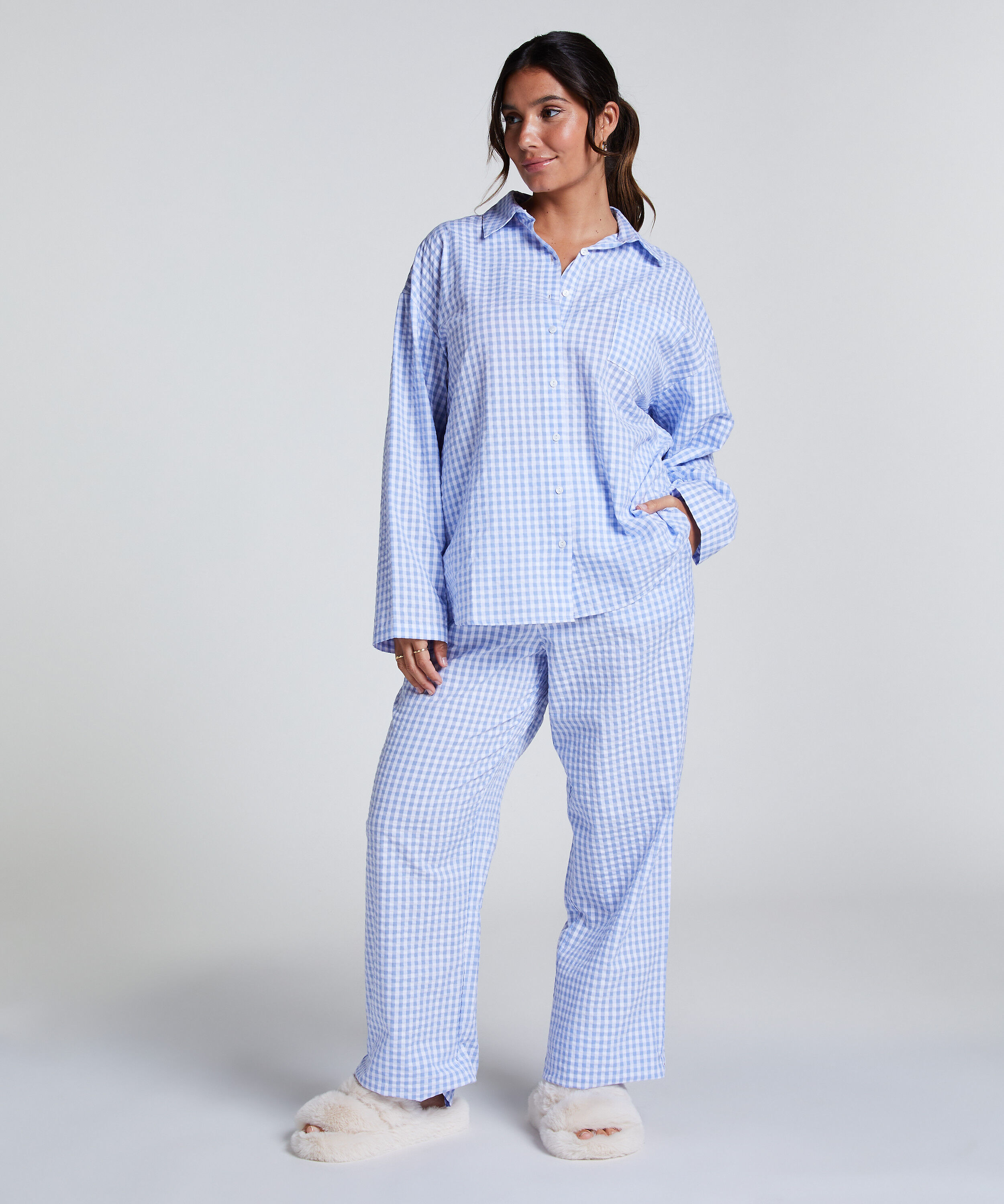 Haut de pyjama en Coton, Bleu Haut de pyjama en Coton, Bleu