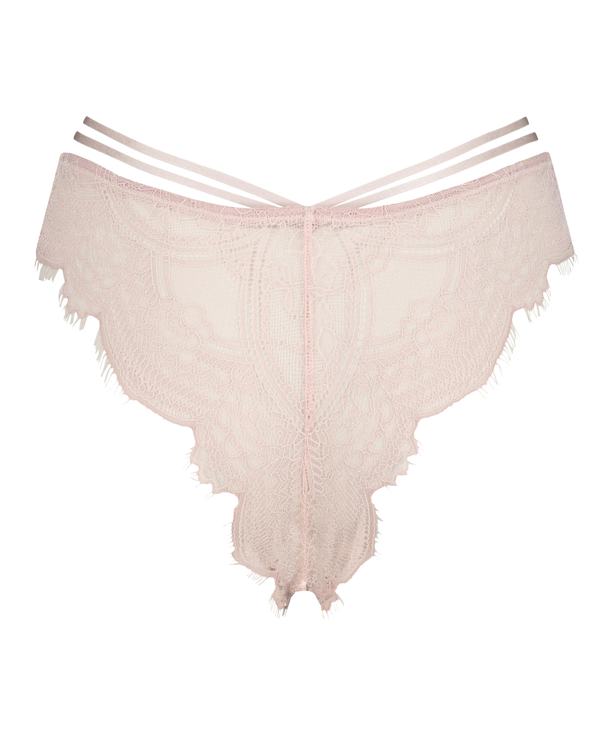 Slip brésilien échancré Sian, Violet, main