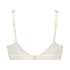 Soutien-gorge rembourré sans armatures en maille, Blanc