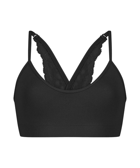 Brassière sans couture Marine, Noir