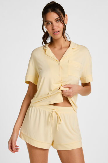 Hunkemöller Short Jersey Essential Jaune Hunkemöller Short Jersey Essential Jaune