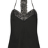 Cami top Satin, Noir
