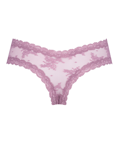 Slip brésilien V-shape Mesh, Violet