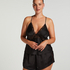 Short de pyjama Satin Marcela, Noir