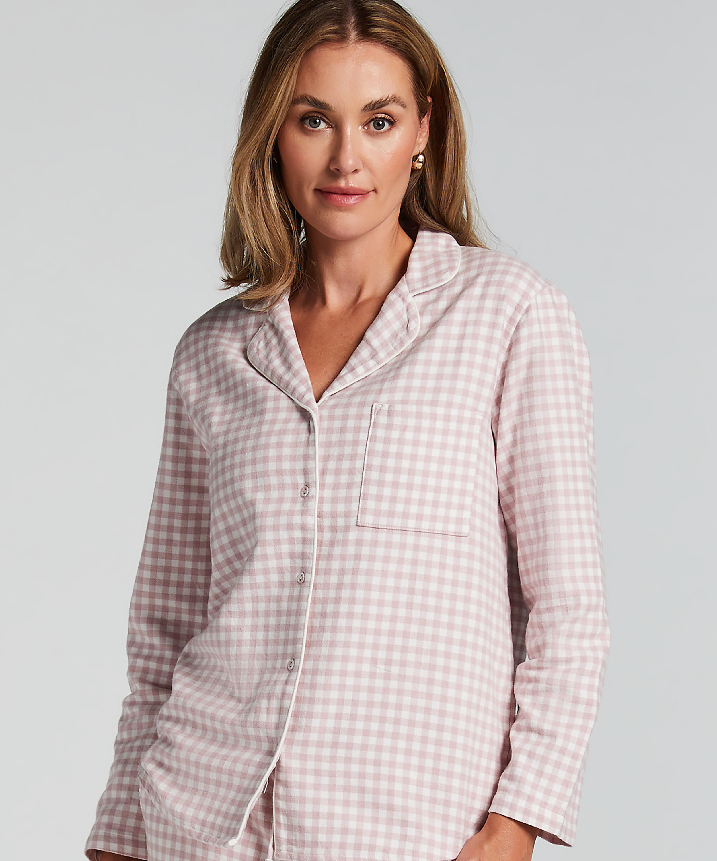 Haut de pyjama Flanel Essentials, Violet, main