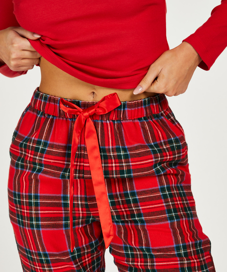 Pantalon de Pyjama Flanel, Rouge