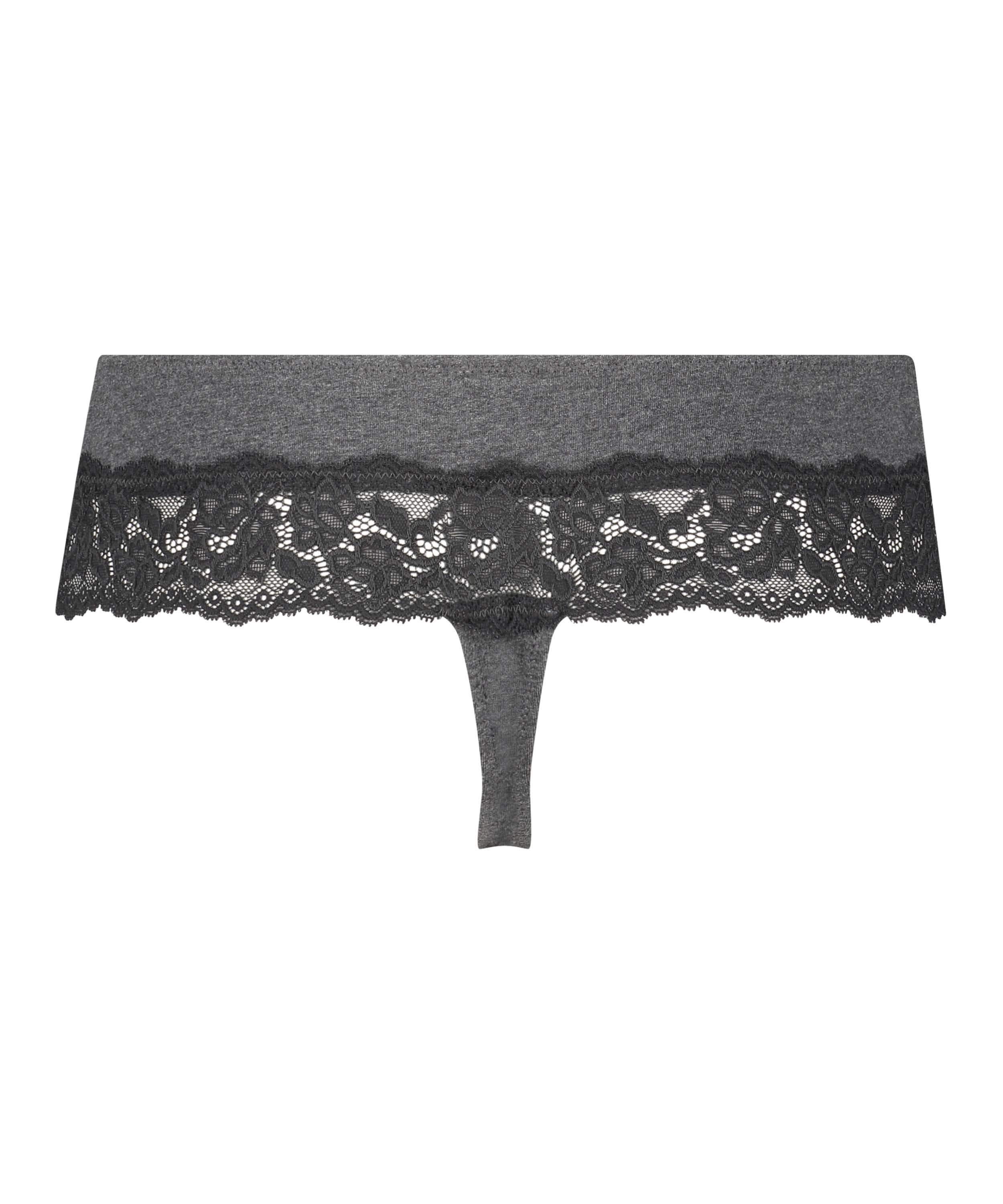 Boxer string Coton, Gris, main