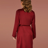 Peignoir en polaire satinée, Rouge
