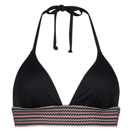 Haut de bikini Halter Paradise, Noir