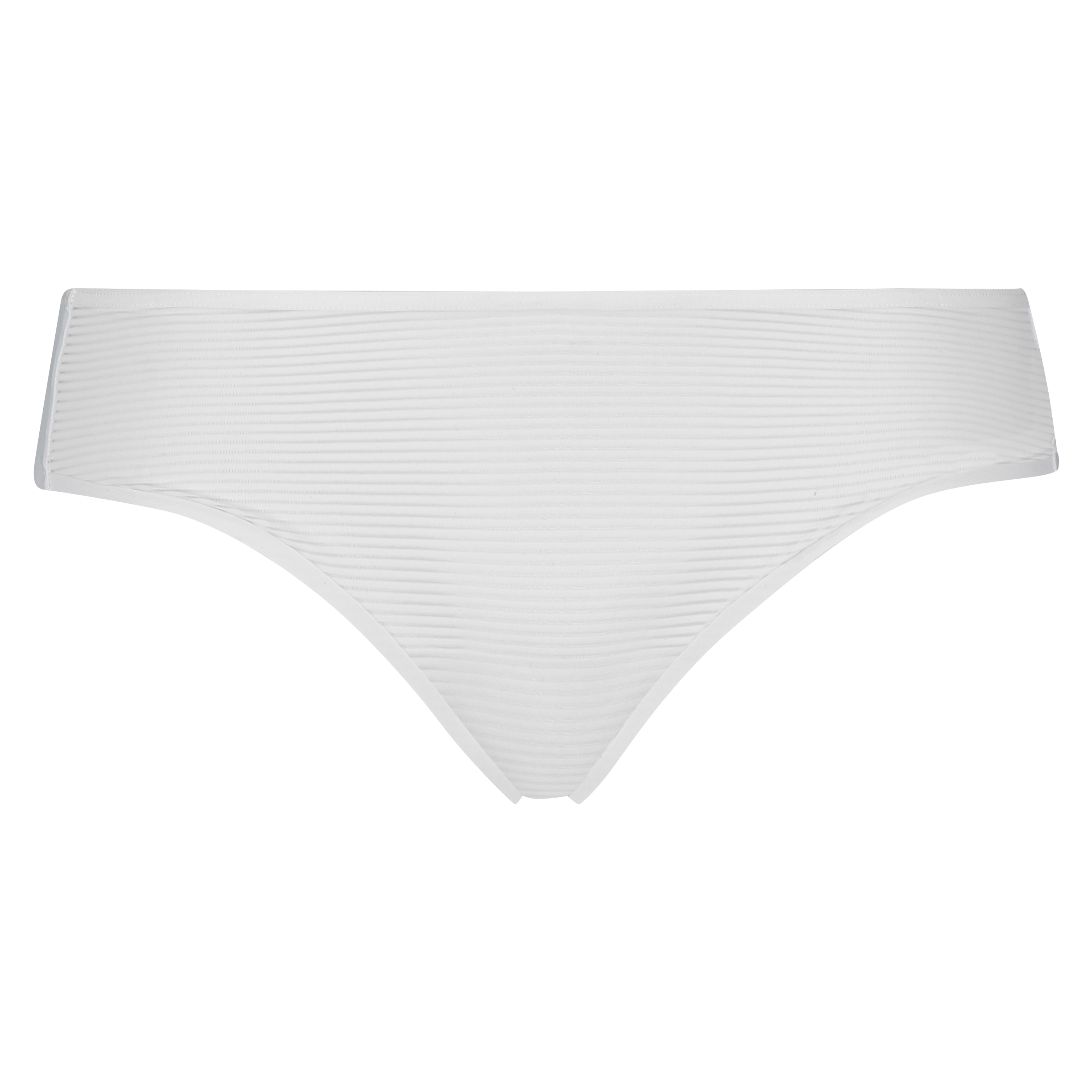 Slip brésilien invisible Stripe mesh, Blanc, main
