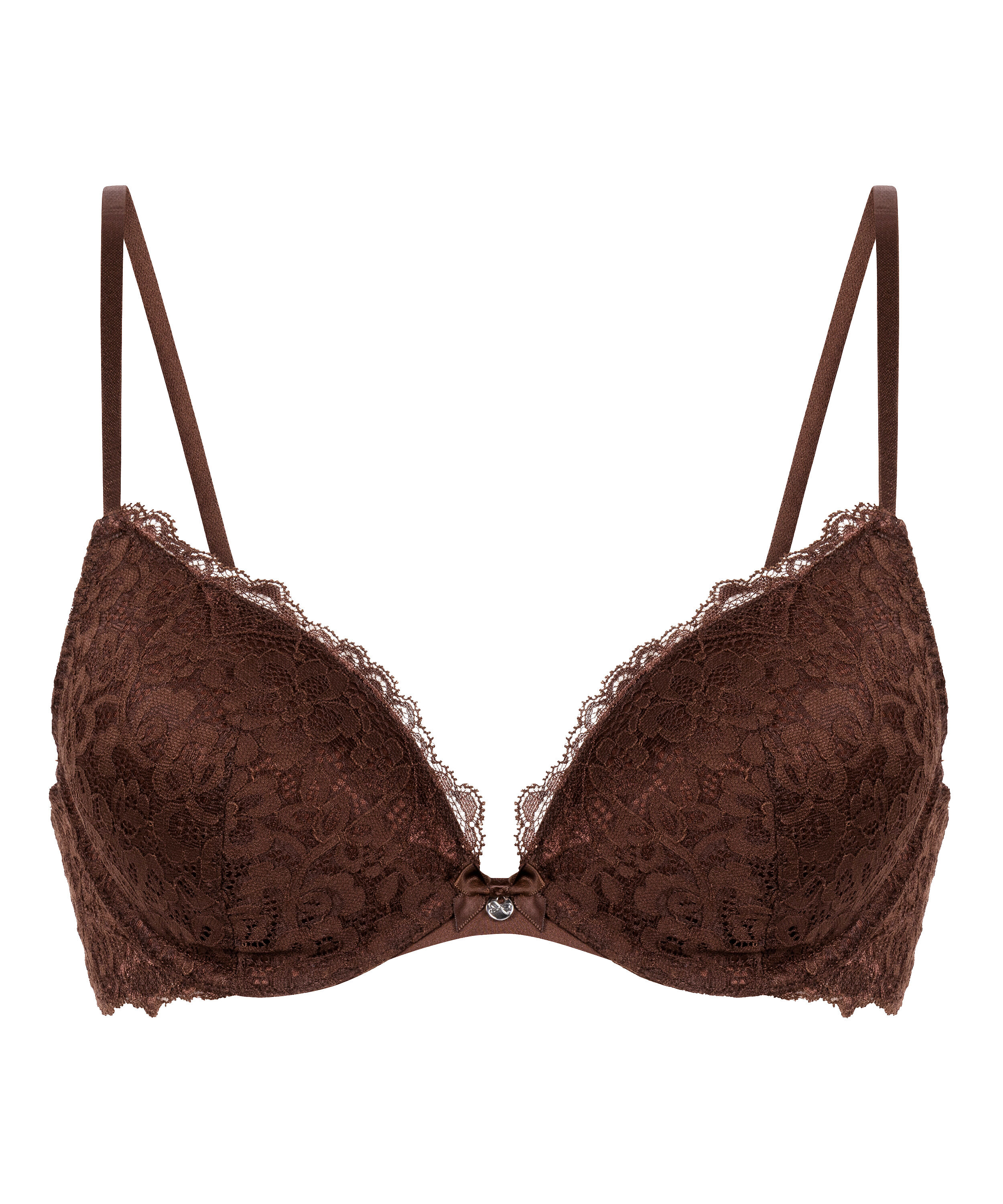 Soutien-gorge &agrave; armatures pr&eacute;form&eacute; push-up Marine, Marron