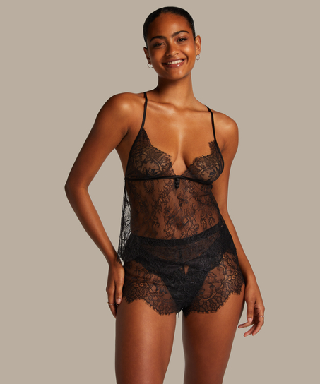 Camisole Lace Delphine, Noir
