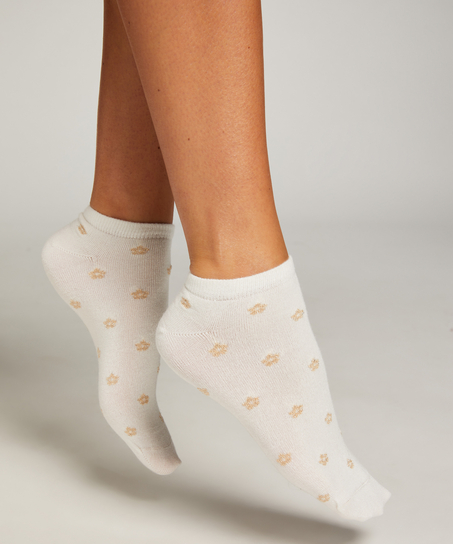 Lot de 2 paires de Chaussettes lurex, Blanc