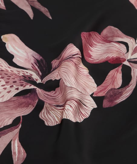 Kimono Satin Bloom, Noir
