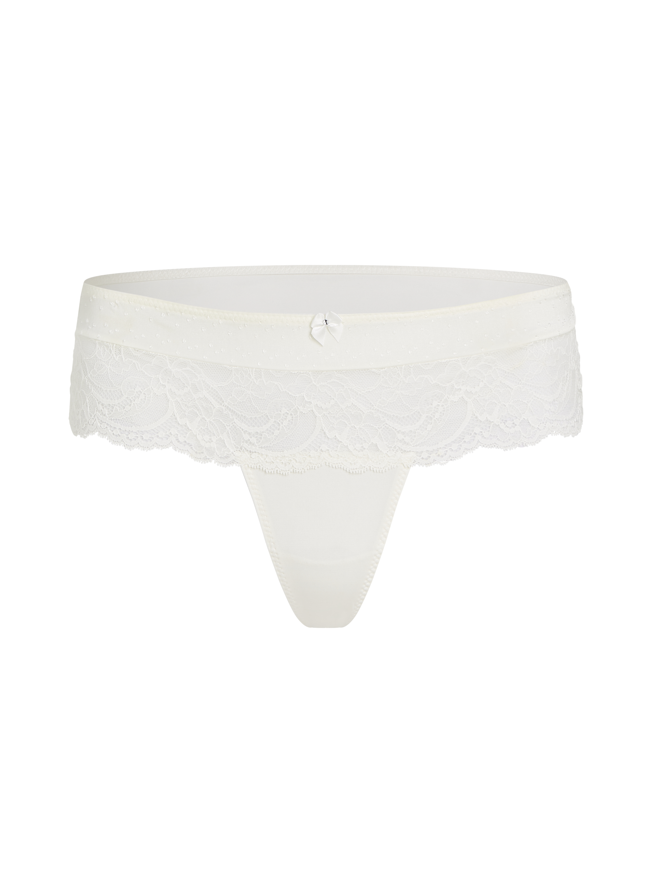 Boxer string Sophie, Blanc, main
