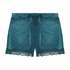 Short velours dentelle, Bleu