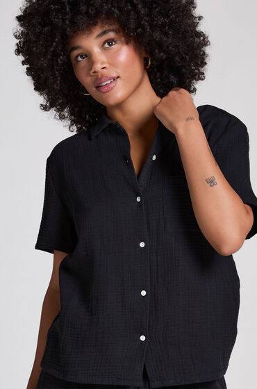 Hunkemöller Veste en mousseline Noir Hunkemöller Veste en mousseline Noir