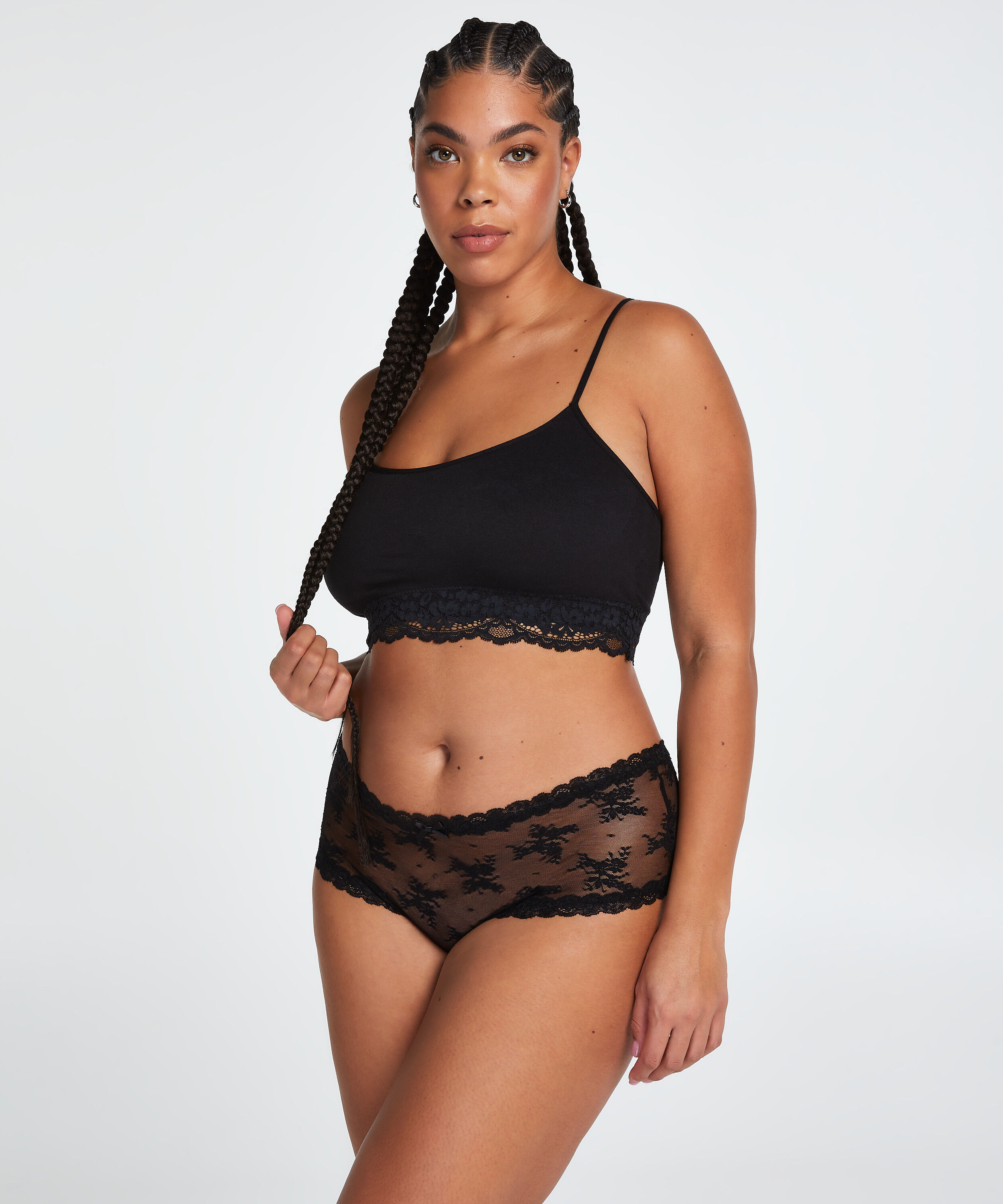 Brésilien en V Curvy, Noir Brésilien en V Curvy, Noir