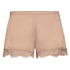Short pijama soie dentelle festonnée, Rose