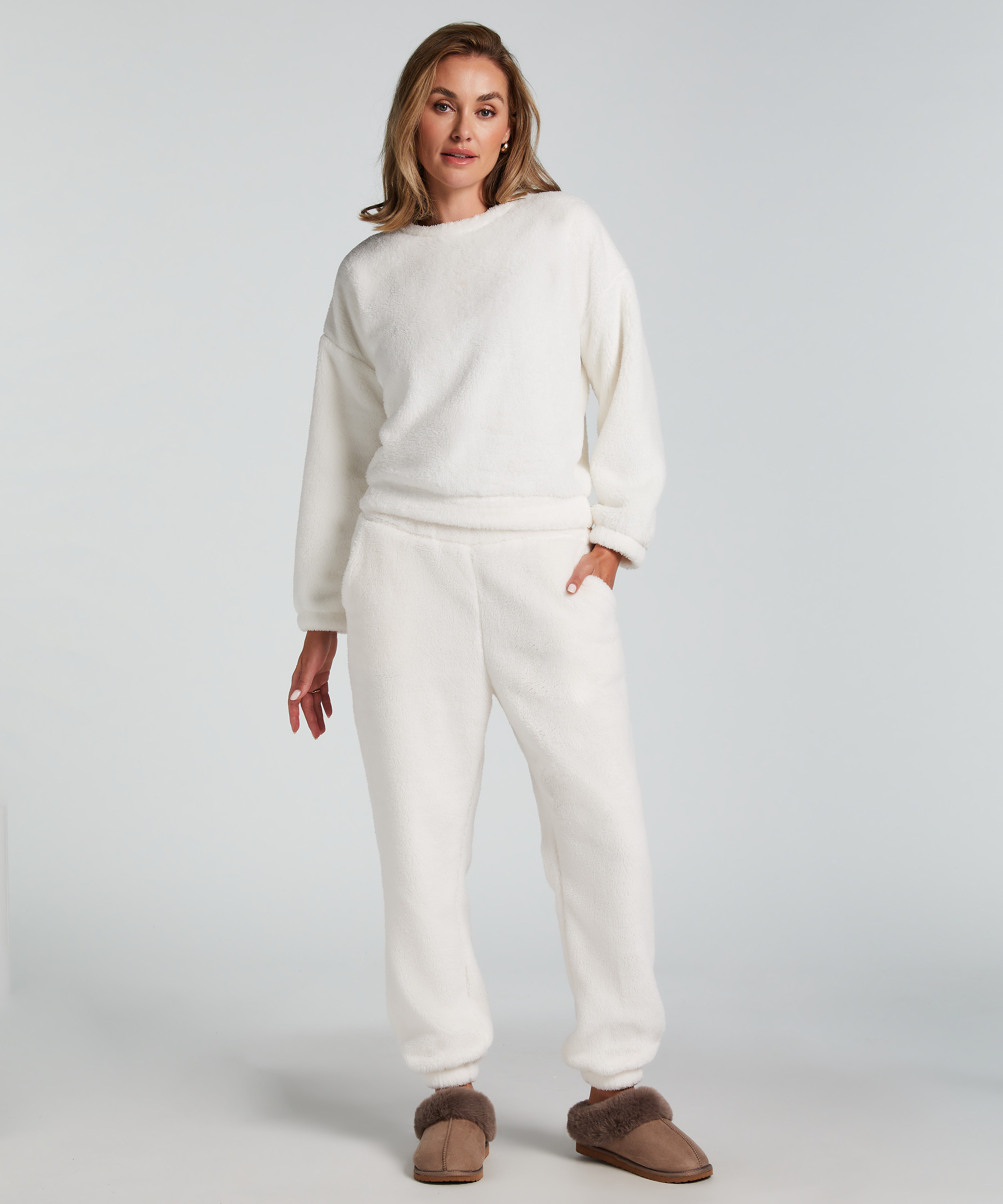 Haut Snuggle Fleece, Blanc, main