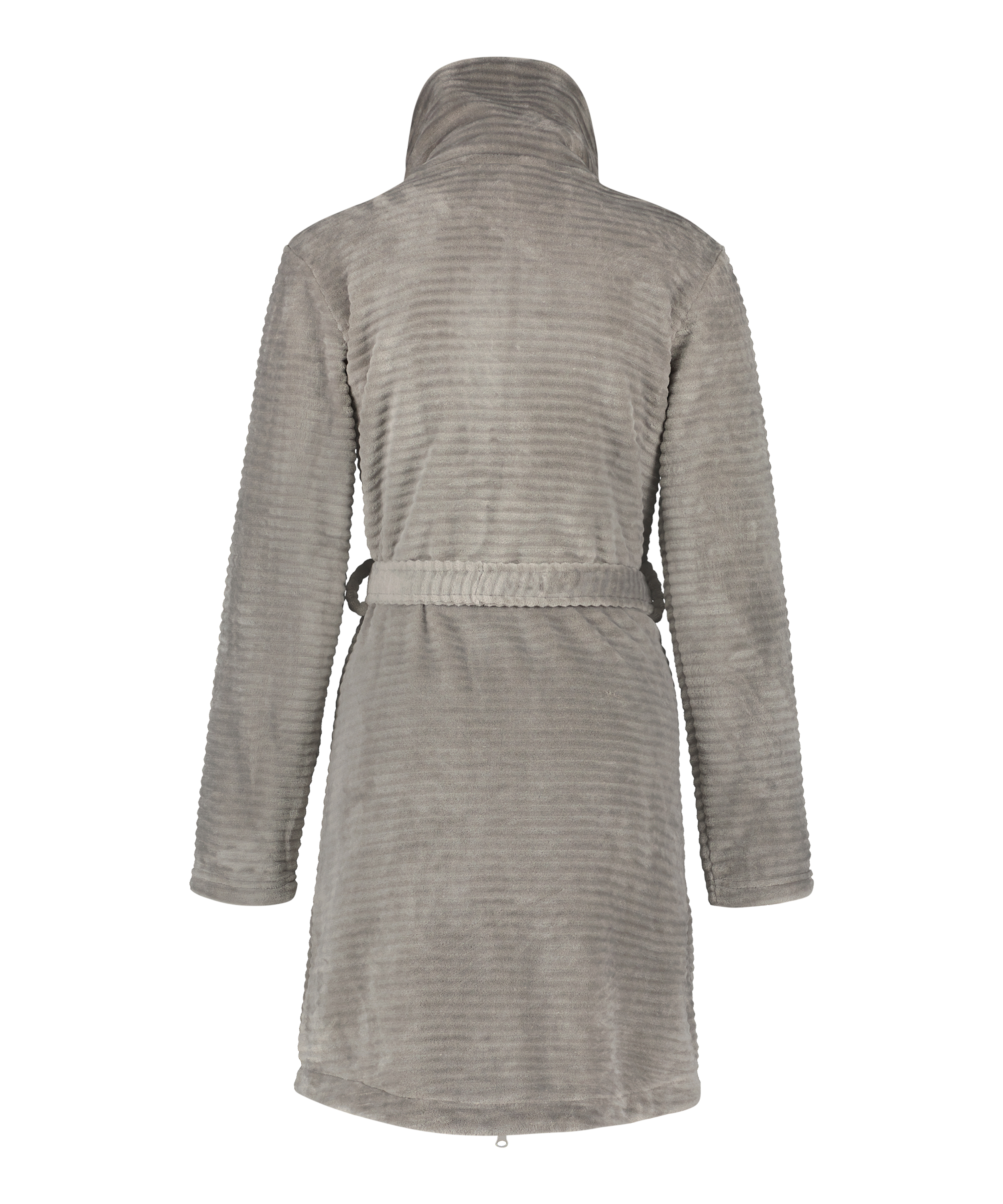 Peignoir Zip Fleece, Gris, main