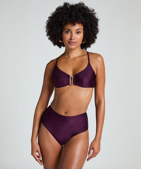 Haut de bikini court Costa, Violet