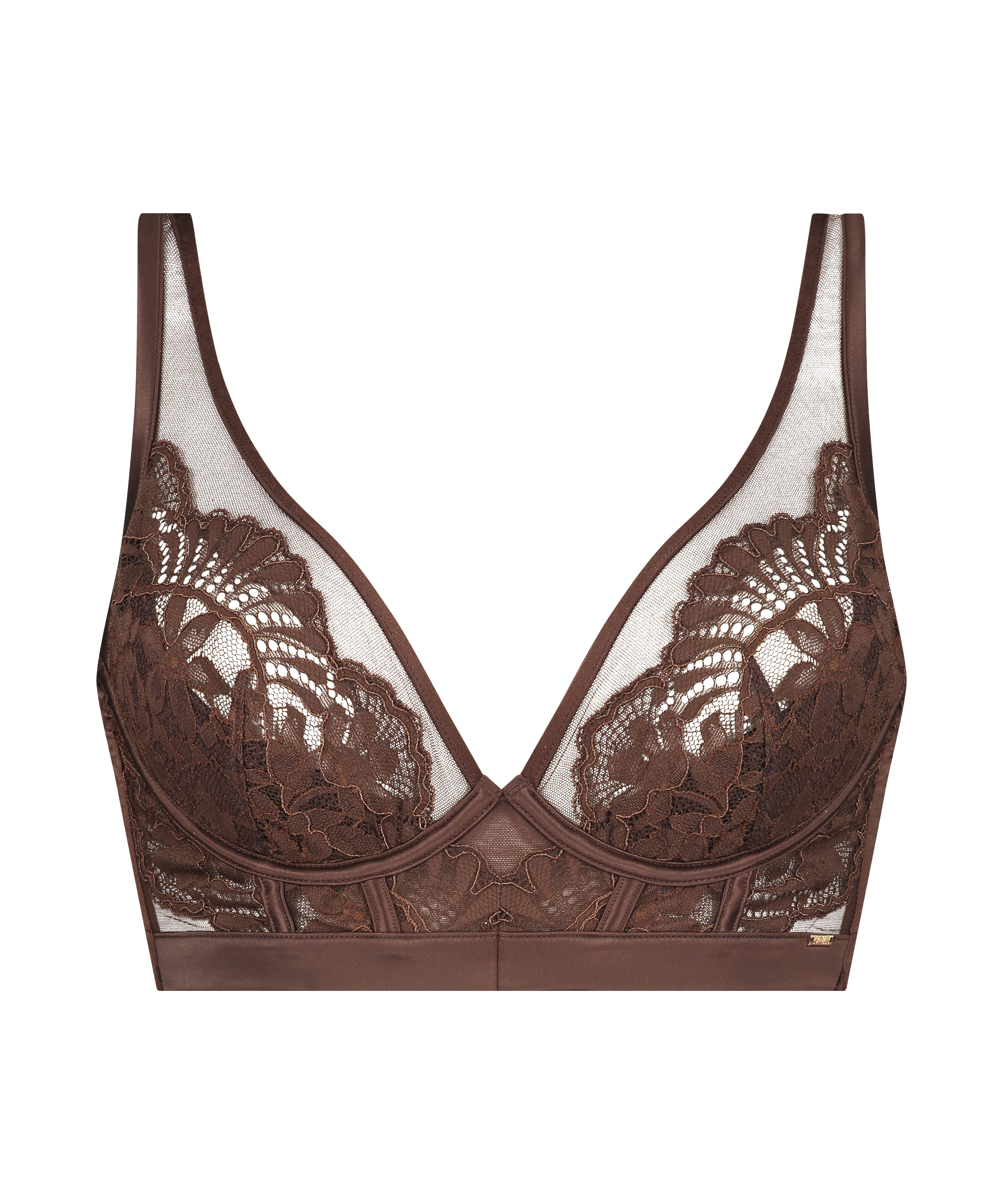 Soutien-gorge à armatures non préformé Indigo, Marron, main