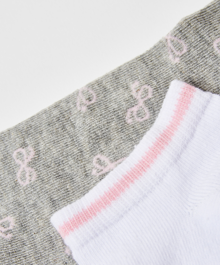 Lot de 2 paires de chaussettes en coton Trainerliners, Gris