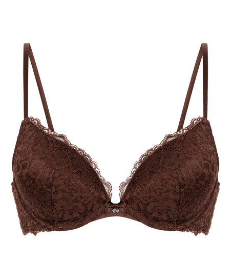 Soutien-gorge à armatures préformé push-up Marine, Marron