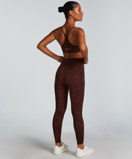 HKMX Legging croisé à taille haute, marron